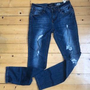 Low rise stretch jeans